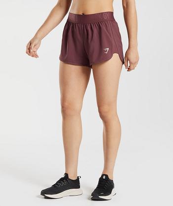 Dámské Šortky Gymshark Tréninková Loose Fit Růžové Hnědé | CZ 3885BEX